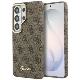 Etui Guess 4G Script MagSafe do Samsung Galaxy S26 Ultra brązowy