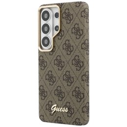 Etui Guess 4G Script MagSafe do Samsung Galaxy S26 Ultra brązowy
