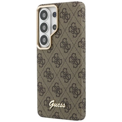 Etui Guess 4G Script MagSafe do Samsung Galaxy S26 Ultra brązowy