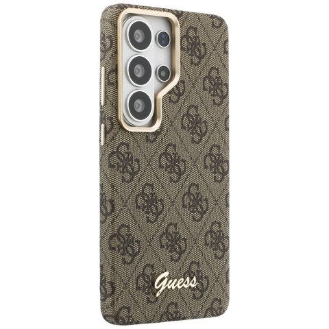 Etui Guess 4G Script MagSafe do Samsung Galaxy S26 Ultra brązowy