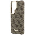 Etui Guess 4G Script MagSafe do Samsung Galaxy S26 Ultra brązowy