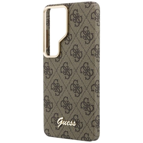 Etui Guess 4G Script MagSafe do Samsung Galaxy S26 Ultra brązowy