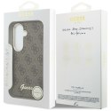 Etui Guess 4G Script MagSafe do Samsung Galaxy S26 brązowy