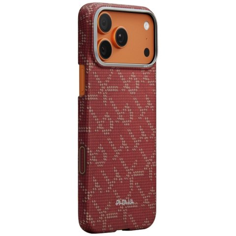 PITAKA Monogram-Gold/Red Ultra-Slim 
Case for iPhone 17 Pro