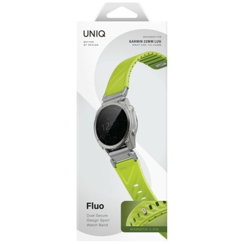 Pasek UNIQ Fluo x Smart-Fit do Garmin 22mm limonka