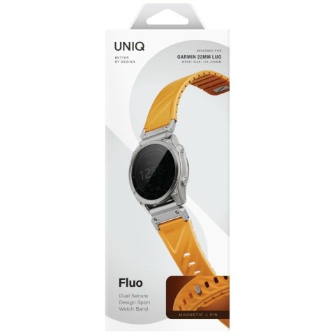 Pasek UNIQ Fluo x Smart-Fit do Garmin 22mm pomarańczowy