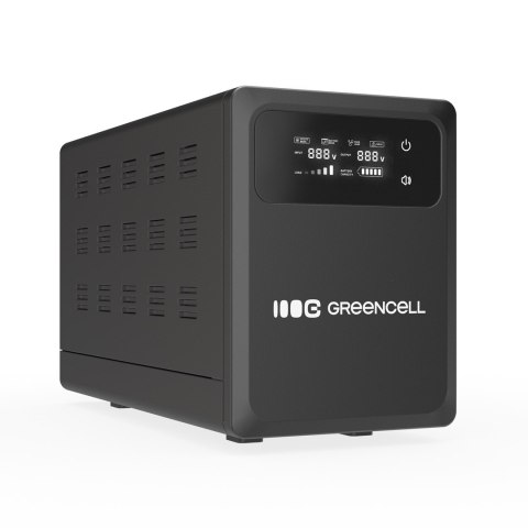 UPS ZASILACZ AWARYJNY Greencell PowerCore 1200VA 800W AVR 12VDC LCD