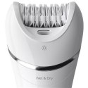 Philips | BRE700/00 | Epilator | Operating time (max) 40 min | Bulb lifetime (flashes) | Number of power levels N/A | Wet & Dry