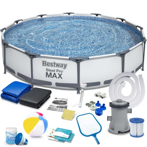 Basen ogrodowy stelażowy 366 x 76 cm 16w1 Bestway 56416