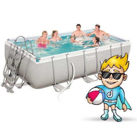 Basen ogrodowy stelażowy 404 x 201 x 100 cm 18w1 Bestway 56441