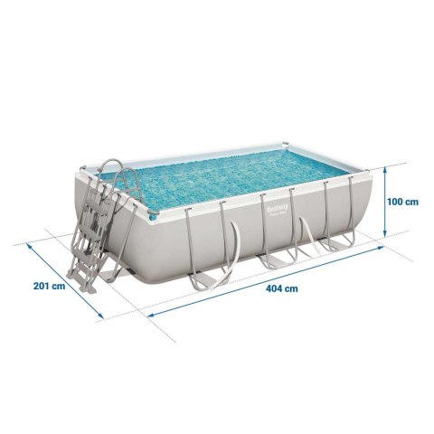 Basen ogrodowy stelażowy 404 x 201 x 100 cm 18w1 Bestway 56441
