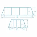 Basen ogrodowy stelażowy 412 x 201 x 122 cm 11w1 Bestway 56722