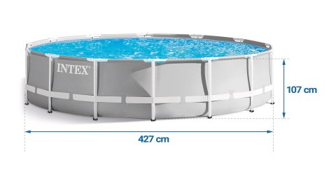 Basen ogrodowy stelażowy 427x107 zestaw 12w1 INTEX 26720