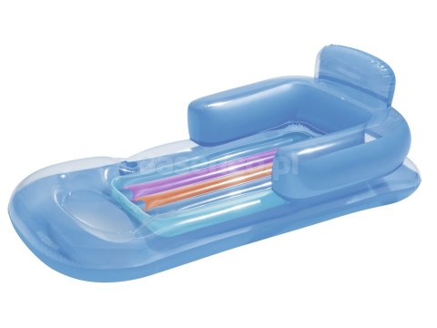 Dmuchany materac, fotel, leżak 157 x 89 cm Bestway 43028 srebrny