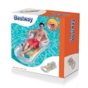 Dmuchany materac, fotel, leżak 157 x 89 cm Bestway 43028 srebrny