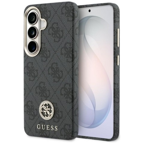 Etui Guess 4G Rhinestone Round Logo MagSafe do Samsung Galaxy S26+ czarny