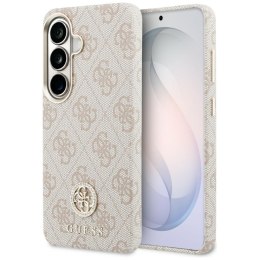 Etui Guess 4G Rhinestone Round Logo MagSafe do Samsung Galaxy S26+ różowy