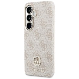 Etui Guess 4G Rhinestone Round Logo MagSafe do Samsung Galaxy S26+ różowy