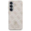 Etui Guess 4G Rhinestone Round Logo MagSafe do Samsung Galaxy S26+ różowy
