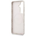 Etui Guess 4G Rhinestone Round Logo MagSafe do Samsung Galaxy S26+ różowy