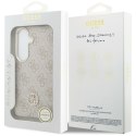 Etui Guess 4G Rhinestone Round Logo MagSafe do Samsung Galaxy S26+ różowy