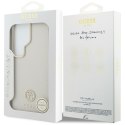 Etui Guess Rhinestone Round Logo MagSafe do Samsung Galaxy S26 Ultra beżowy