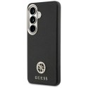 Etui Guess Rhinestone Round Logo MagSafe do Samsung Galaxy S26+ czarny