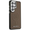 Etui Karl Lagerfeld Embossed Ring Initials MagSafe do Samsung Galaxy S26 Ultra brązowy
