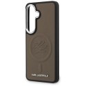 Etui Karl Lagerfeld Embossed Ring Initials MagSafe do Samsung Galaxy S26 brązowy