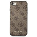 Guess GUHCI8G4GFBR iPhone SE 2022 / 2020 / 7 / 8 brązowy/brown hard case 4G Metal Gold Logo