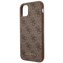 Guess GUHCN61G4GFBR iPhone 11 6,1" brązowy/brown hard case 4G Metal Gold Logo
