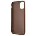 Guess GUHCN61G4GFBR iPhone 11 6,1" brązowy/brown hard case 4G Metal Gold Logo