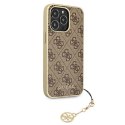 Guess GUHCP13LGF4GBR iPhone 13 Pro / 13 6,1" brązowy/brown hardcase 4G Charms Collection