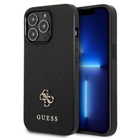 Guess GUHCP13LPS4MK iPhone 13 Pro / 13 6,1" czarny/black hardcase Saffiano 4G Small Metal Logo