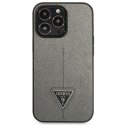 Guess GUHCP13LPSATLG iPhone 13 Pro / 13 6,1" srebrny/silver hardcase SaffianoTriangle Logo