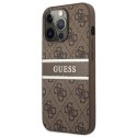 Guess GUHCP13X4GDBR iPhone 13 Pro Max 6,7" brązowy/brown hardcase 4G Stripe