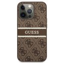 Guess GUHCP13X4GDBR iPhone 13 Pro Max 6,7" brązowy/brown hardcase 4G Stripe