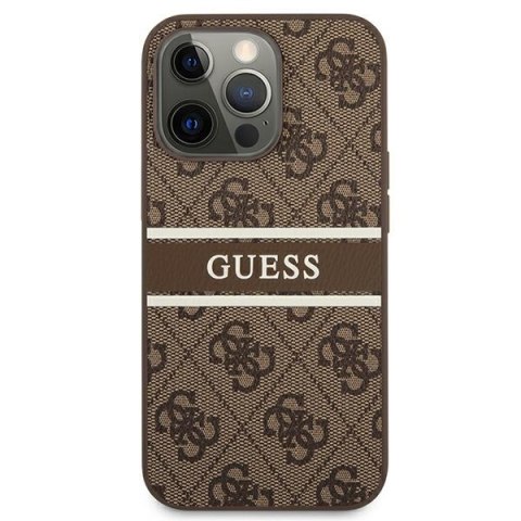 Guess GUHCP13X4GDBR iPhone 13 Pro Max 6,7" brązowy/brown hardcase 4G Stripe