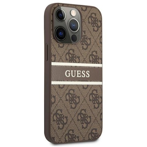 Guess GUHCP13X4GDBR iPhone 13 Pro Max 6,7" brązowy/brown hardcase 4G Stripe