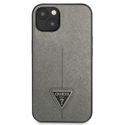 Guess GUHCP13MPSATLG iPhone 13 6,1" srebrny/silver hardcase SaffianoTriangle Logo