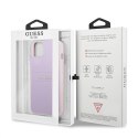 Guess GUHCP13SPSASBPU iPhone 13 mini 5,4" fioletowy/purple Saffiano Hot Stamp & Metal Logo