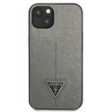 Guess GUHCP13SPSATLG iPhone 13 mini 5,4" srebrny/silver hardcase SaffianoTriangle Logo