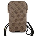 Guess Torebka na telefon GUHCP12L4GPSBR 6,7" brązowy/brown 4G Metal Logo