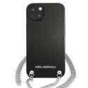 Karl Lagerfeld KLHCP13MPMK iPhone 13 6,1" hardcase czarny/black Leather Textured and Chain