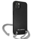 Karl Lagerfeld KLHCP13MPMK iPhone 13 6,1" hardcase czarny/black Leather Textured and Chain