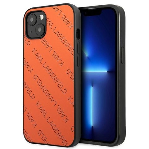 Karl Lagerfeld KLHCP13MPTLO iPhone 13 6,1" hardcase pomarańczowy/orange Perforated Allover