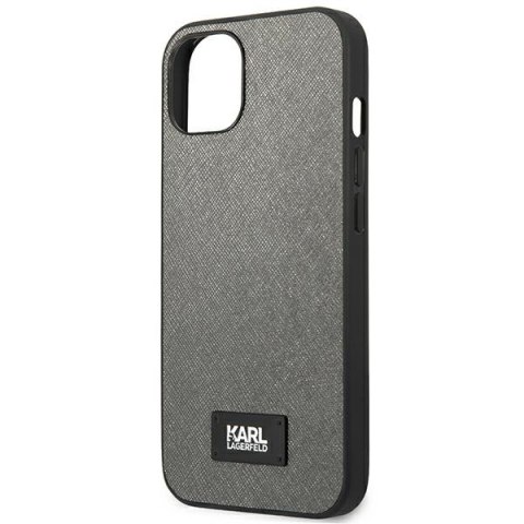 Karl Lagerfeld KLHCP13MSFMP2DG iPhone 13 6,1" hardcase srebrny/silver Saffiano Plaque