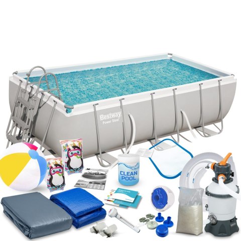 Basen ogrodowy stelażowy 404 x 201 x 100 cm 18w1 56442 Bestway