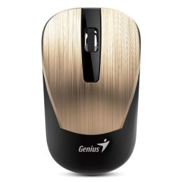 Genius Mysz NX-7015, 1600DPI, 2.4 [GHz], optyczna, 3kl., bezprzewodowa USB, złota, AA