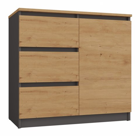 KOMODA 1 DRZWI 3 SZUFLADY ANT/ART BLAT ART KOMPLET